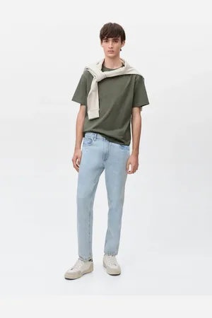 MANGO T-shirt wywinięte rękawy