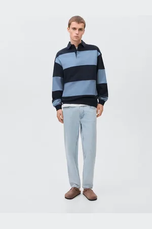 MANGO Bluza w paski z kołnierzykiem polo