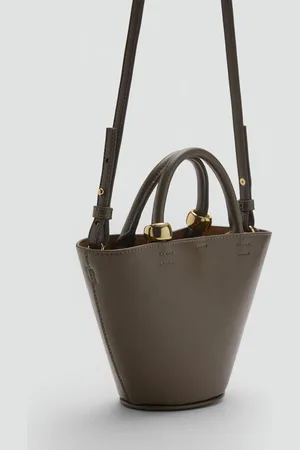 MANGO Mała torba shopper z metalowymi elementami