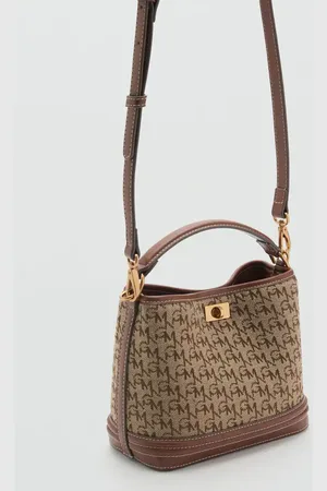 MANGO Mała torba shopper z nadrukiem logo
