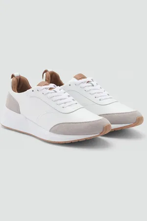 MANGO Buty sportowe ze skórzanymi wstawkami