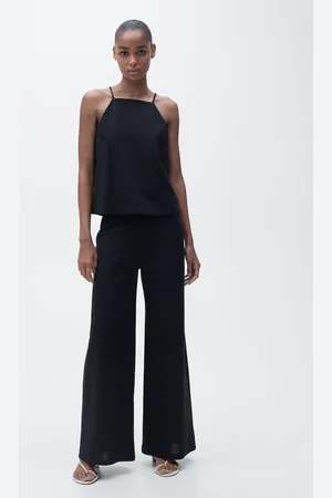 MANGO Top bawełniany z dekoltem halter
