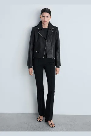 MANGO Skórzana kurka biker