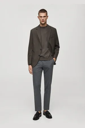MANGO Spodnie z flaneli regular fit