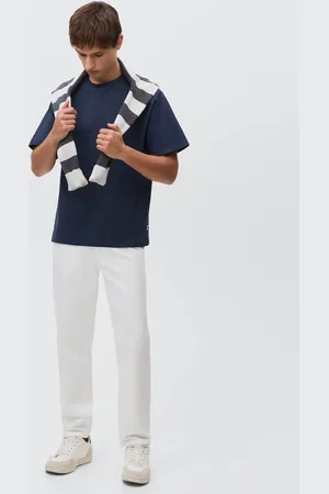 MANGO T-shirt wywinięte rękawy