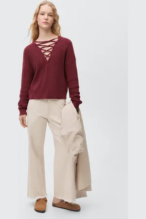 MANGO Dżinsy culotte z kieszeniami