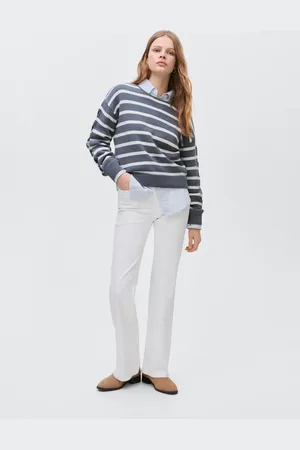 MANGO Sweter dzianinowy w paski