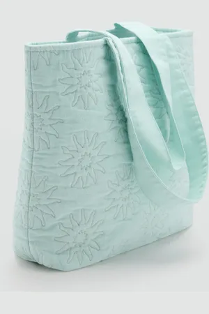MANGO Torba tote z haftem