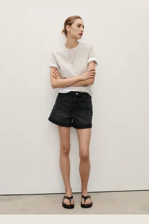 MANGO Szorty dżinsowe mom fit