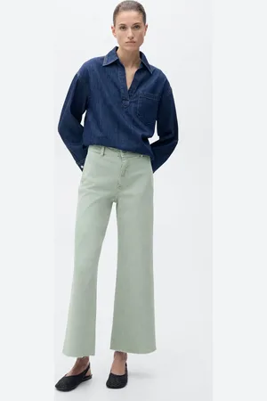 MANGO Dżinsy Catherin culotte z wysokim stanem