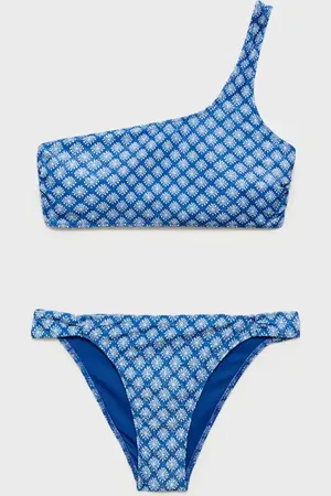 MANGO Bikini o asymetrycznym kroju z nadrukiem