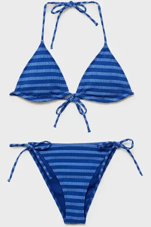 MANGO Góra od bikini z fakturą w paski