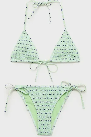 MANGO Bikini z nadrukiem i marszczeniem