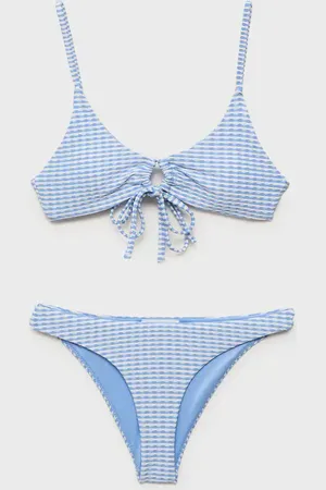 MANGO Bikini z wiązaniem i teksturą