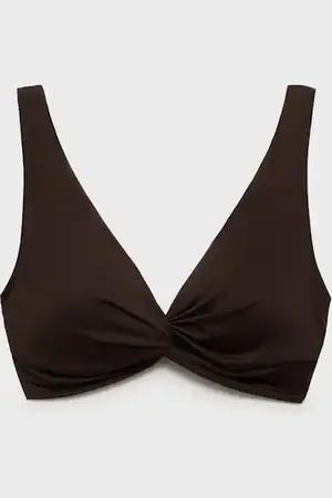 MANGO Góra od bikini z drapowaniem
