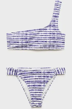MANGO Asymetryczne bikini tie-dye