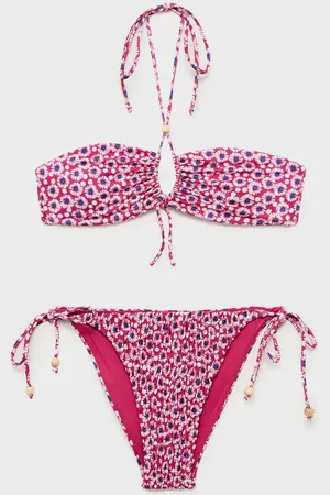 MANGO Bikini typu bandeau z nadrukiem