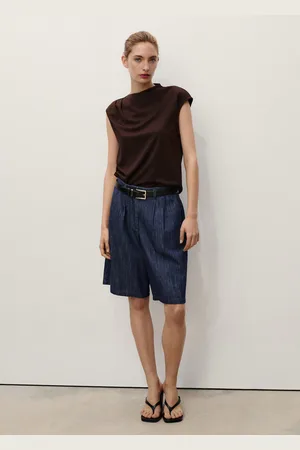 MANGO Bermudy z denimu rinse wash
