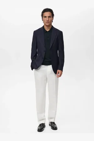 MANGO Marynarka garniturowa z 100% wełny slim fit