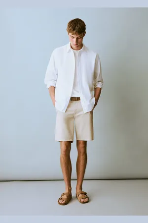 MANGO Koszula oxford z lnu