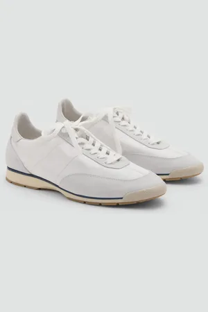MANGO Buty sportowe ze skórzanymi wstawkami