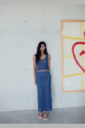 MANGO Crop top z dzianiny
