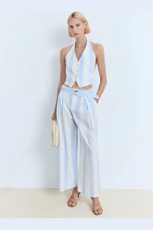 MANGO Kamizelka halter w paski