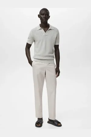 MANGO Spodnie slim fit z 100% bawełny
