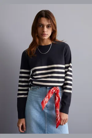 Marc O’ Polo Sweter z dzianiny w paski regular