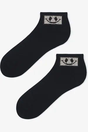 Marilyn Skarpetki damskie z błyszcząca buźką Cotton Square Face
