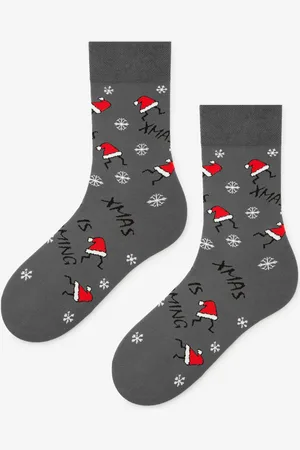 Marilyn Skarpetki męskie z zabawnymi czapkami Mikołaja Xmas Hat
