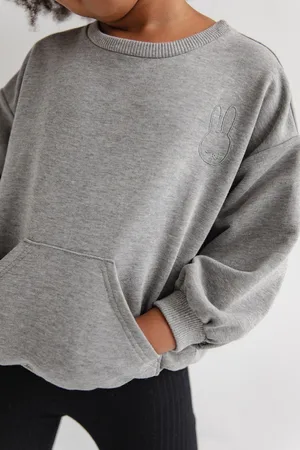 Marsala MINI bluza oversize z kieszonką MEDIUM GREY MELANGE