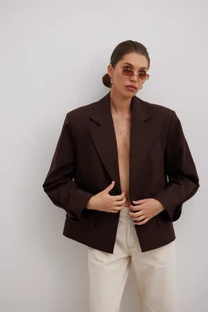 Marsala Marynarka o prostym kroju w kolorze INTENSE BROWN
