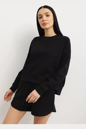 Marsala Bluza o krótkim kroju z bawełny diagonalnej w kolorze TOTALLY