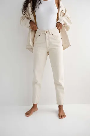 Marsala Spodnie jeansowe typu mom fit w kolorze BEIGE JEANS