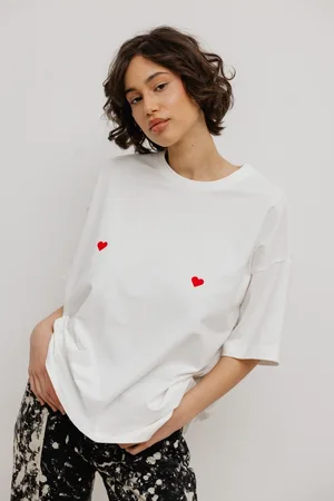 Marsala T-shirt z NADRUKIEM w kolorze