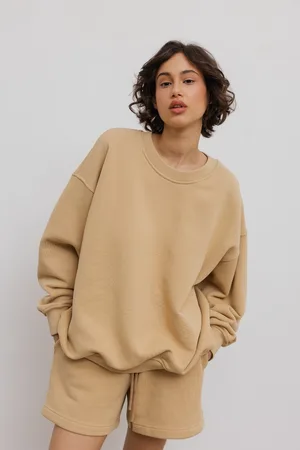 Marsala Bluza typu oversize w kolorze BISQUIT