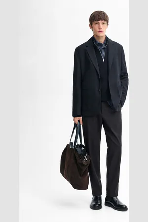 Massimo Dutti Marynarka O Luźnym Fasonie Ze 100% Wełny