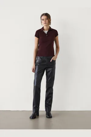 Massimo Dutti Dzianinowa Koszulka Polo Z Krótkim Rękawem