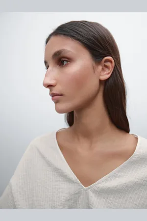 Massimo Dutti Koszula Z Mieszanki Bawełny Z Marszczeniem