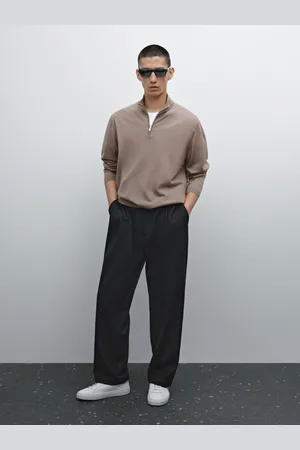 Massimo Dutti Sweter Z Półgolfem Ze 100% Wełny Merynosów