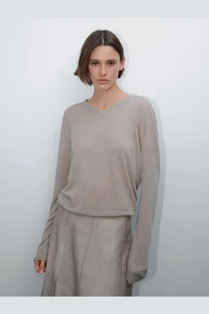 Massimo Dutti Spódnica Maltinto Z Ozdobnymi Szwami