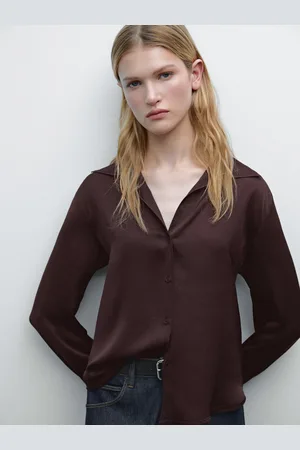 Massimo Dutti Luźna Satynowa Koszula