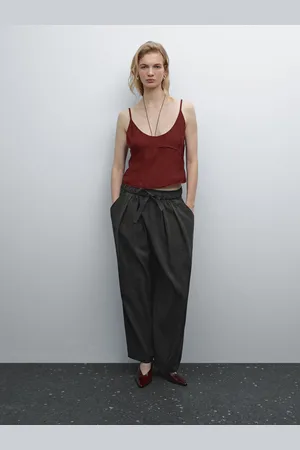 Massimo Dutti Top Na Ramiączkach Z Ozdobnym Szwem