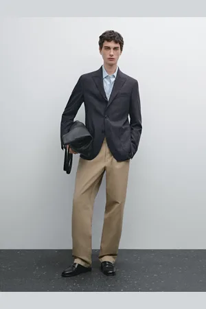 Massimo Dutti Elegancka Marynarka Z Mieszanki Wełny
