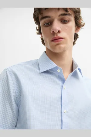 Massimo Dutti Koszula Slim Ze 100% Bawełny W Kratkę