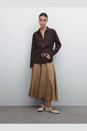 Massimo Dutti Luźna Koszula Ze 100% Lnu
