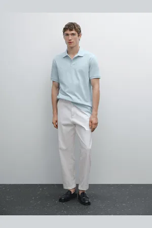 Massimo Dutti Bawełniana Koszulka Polo Z Piki O Drobnej Fakturze