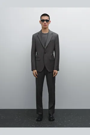 Massimo Dutti Marynarka Od Garnituru W Kratkę Ze 100% Wełny