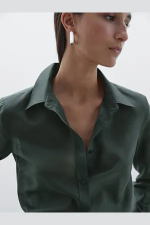 Massimo Dutti Luźna Prześwitująca Koszula